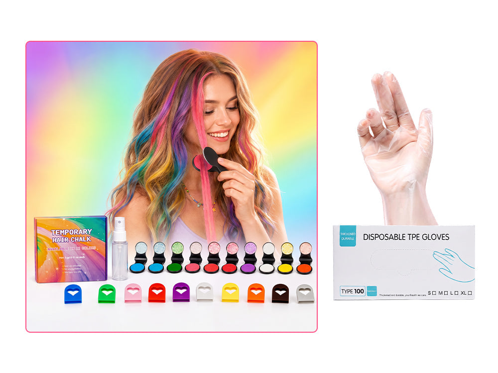 🌈DOCTIA® 12-Color Temporary Hair Chalk Applicator Set ✨