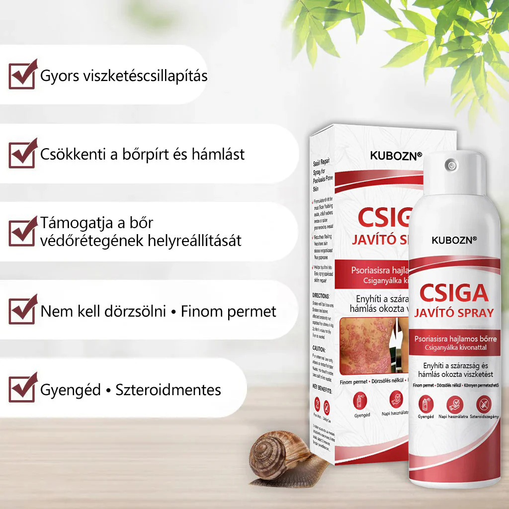 KUBOZN®  csigahéjas spray viszkető, hámló pikkelysömörös bőrre