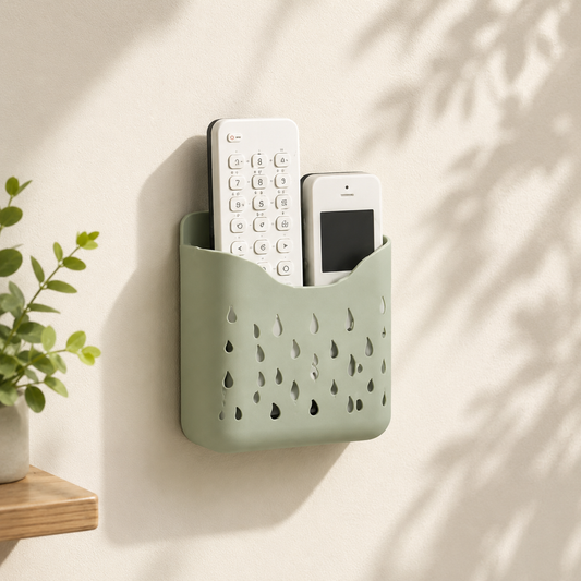 Wall-Mounted Remote & Phone Holder