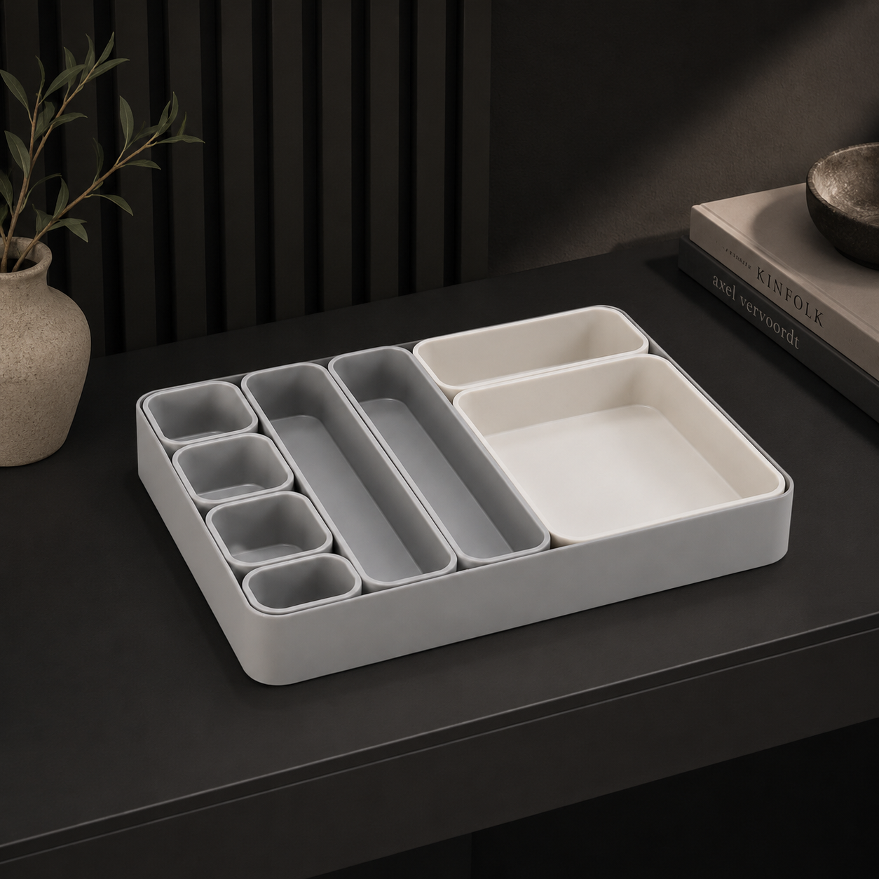 Multi-Compartment Drawer Organizer Tray