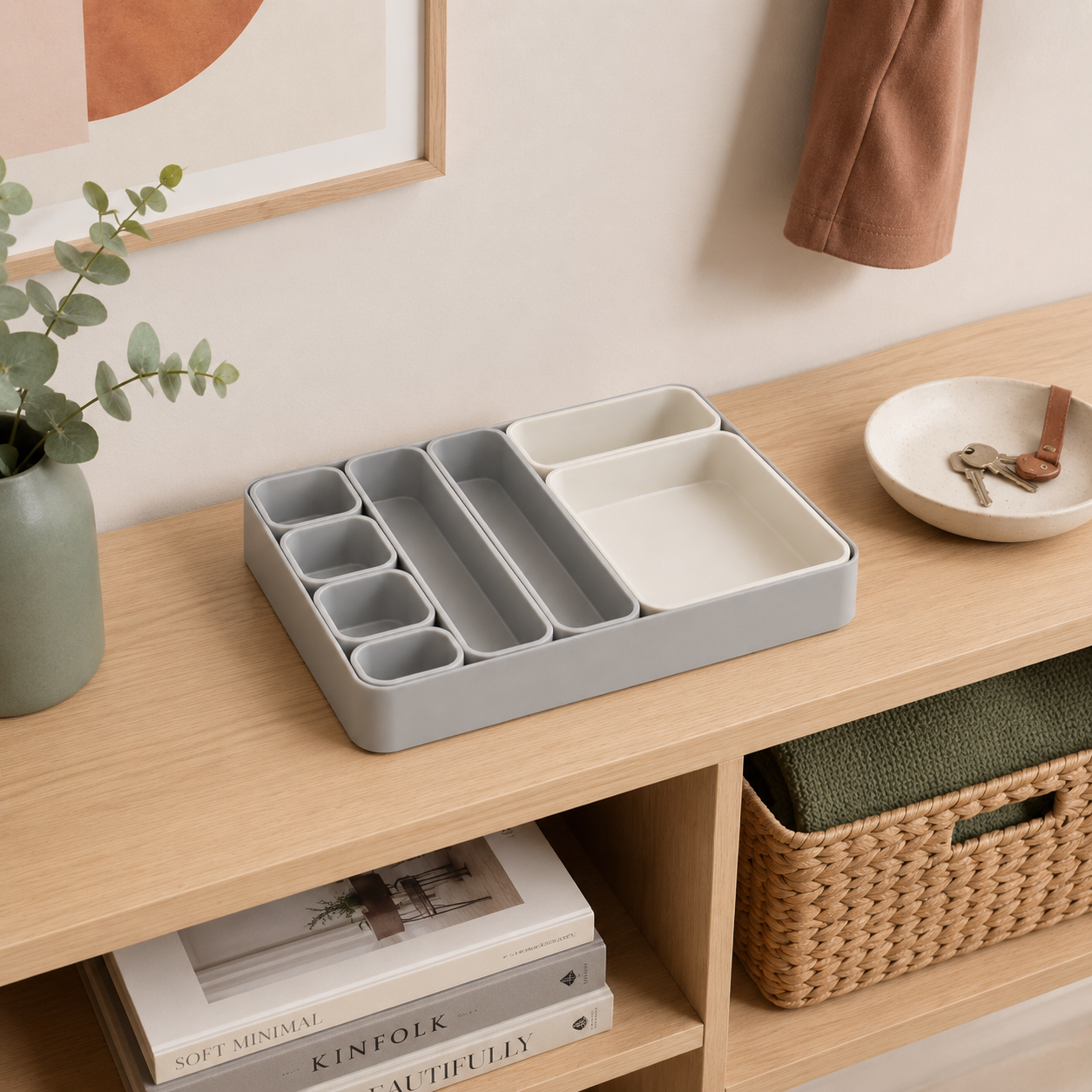 Multi-Compartment Drawer Organizer Tray