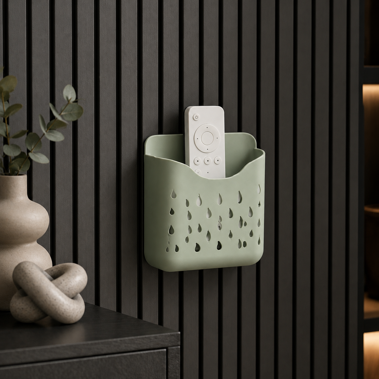 Wall-Mounted Remote & Phone Holder