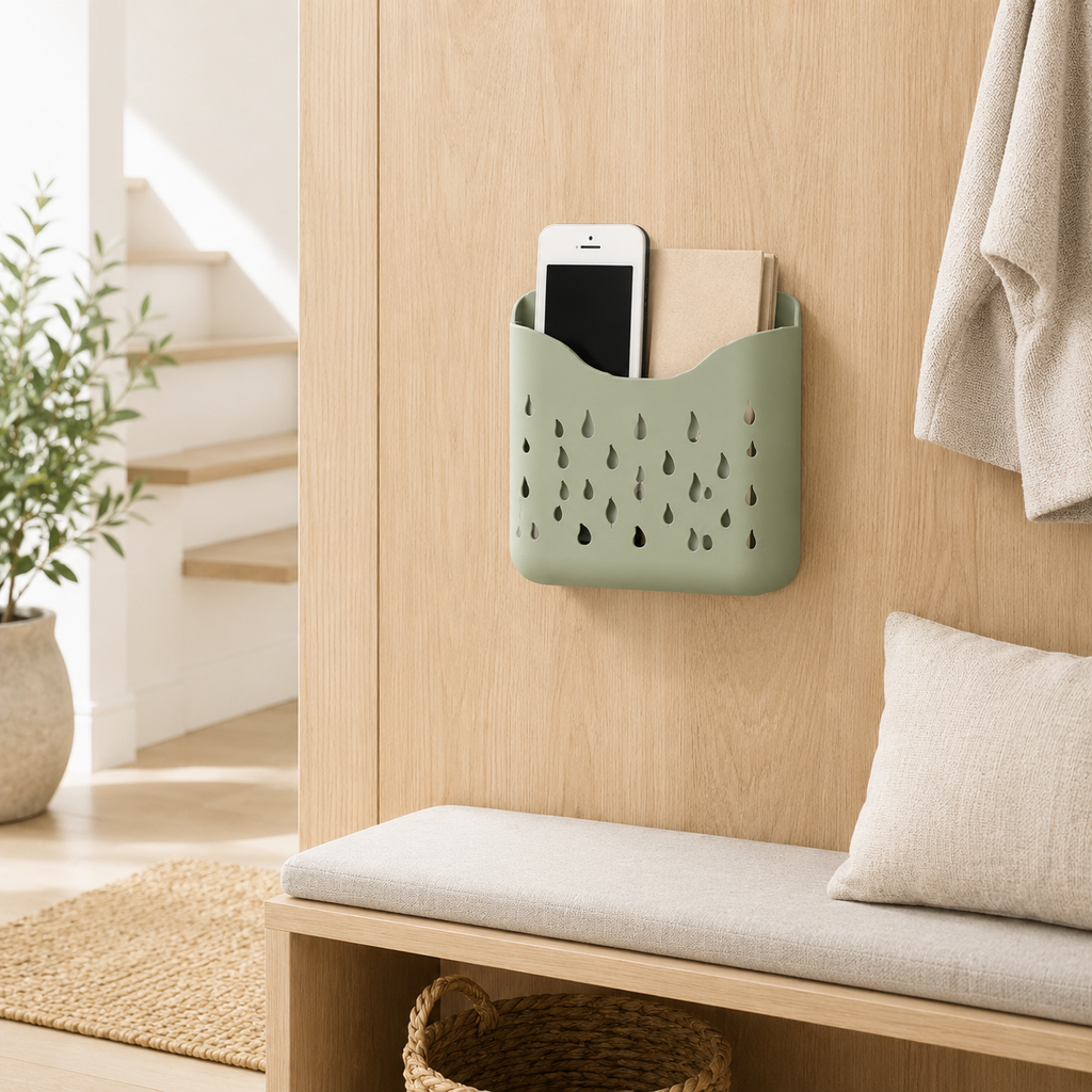 Wall-Mounted Remote & Phone Holder