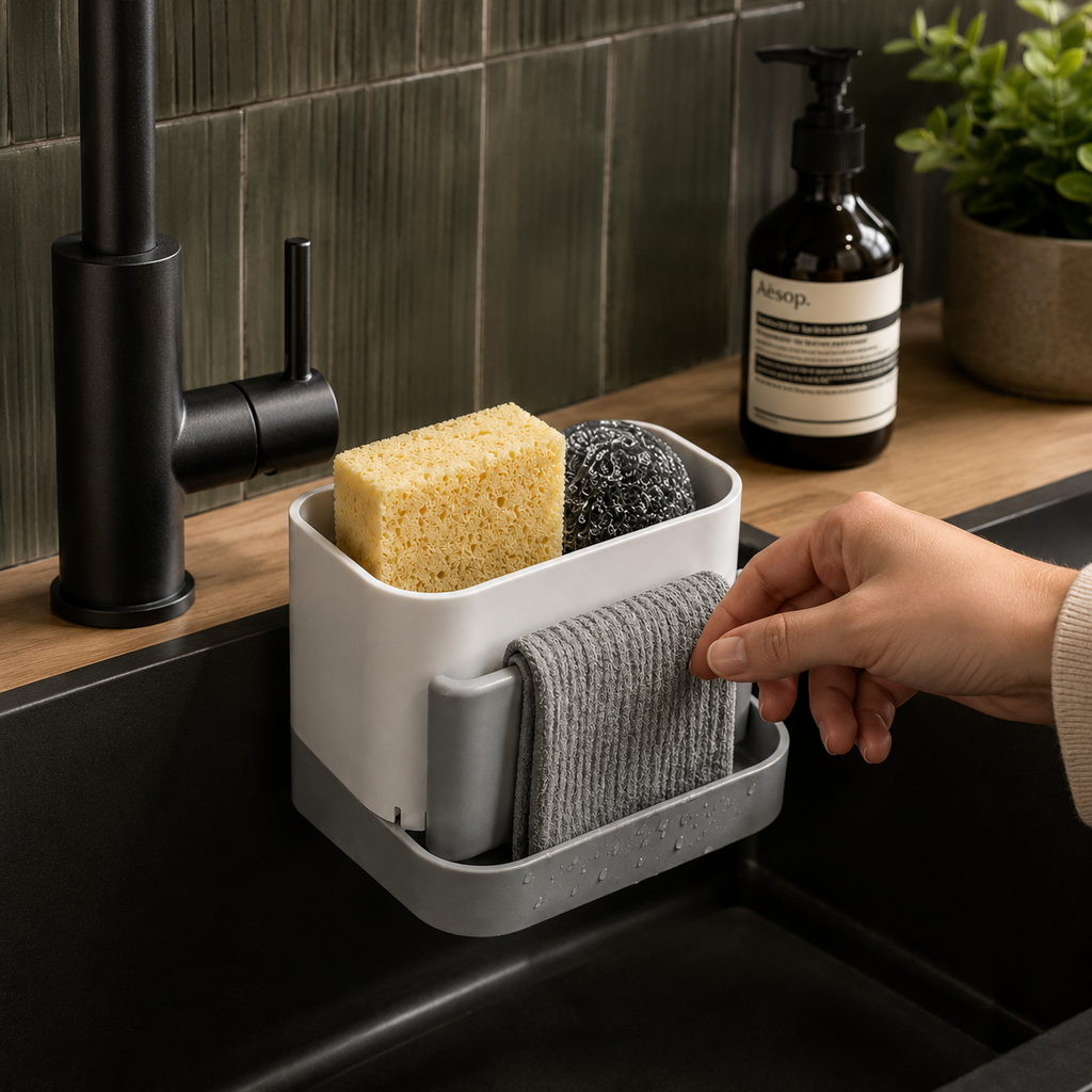 Sink Caddy Sponge & Towel Holder
