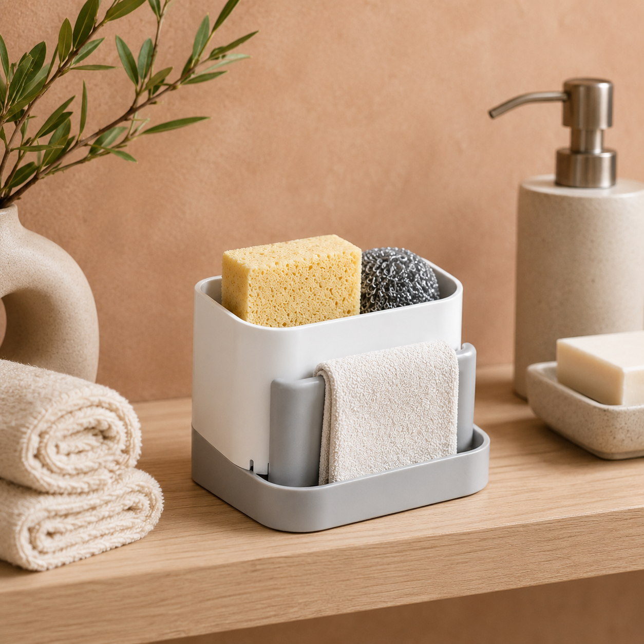 Sink Caddy Sponge & Towel Holder