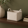 Foldable Fabric Storage Basket with Handles