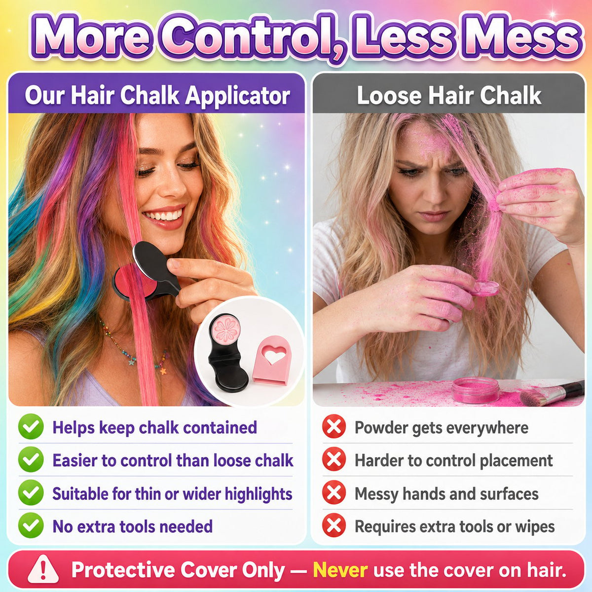 🌈DOCTIA® 12-Color Temporary Hair Chalk Applicator Set ✨