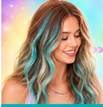 Teal hair color result
