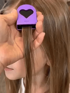 Hair chalk applicator in use, animated