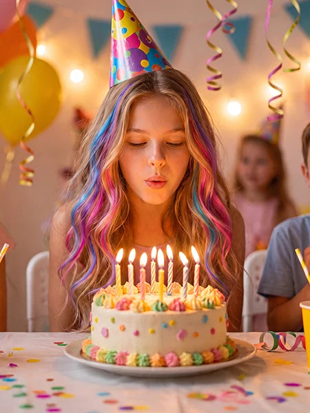 Hair chalk idea for Birthdays