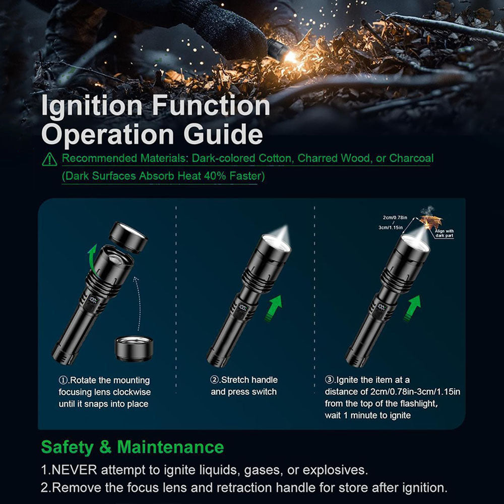 Billhol® Super Bright Ultimate Tactical Survival Flashlight · 2M+ SOLD · 80X Brighter ·120H Runtime