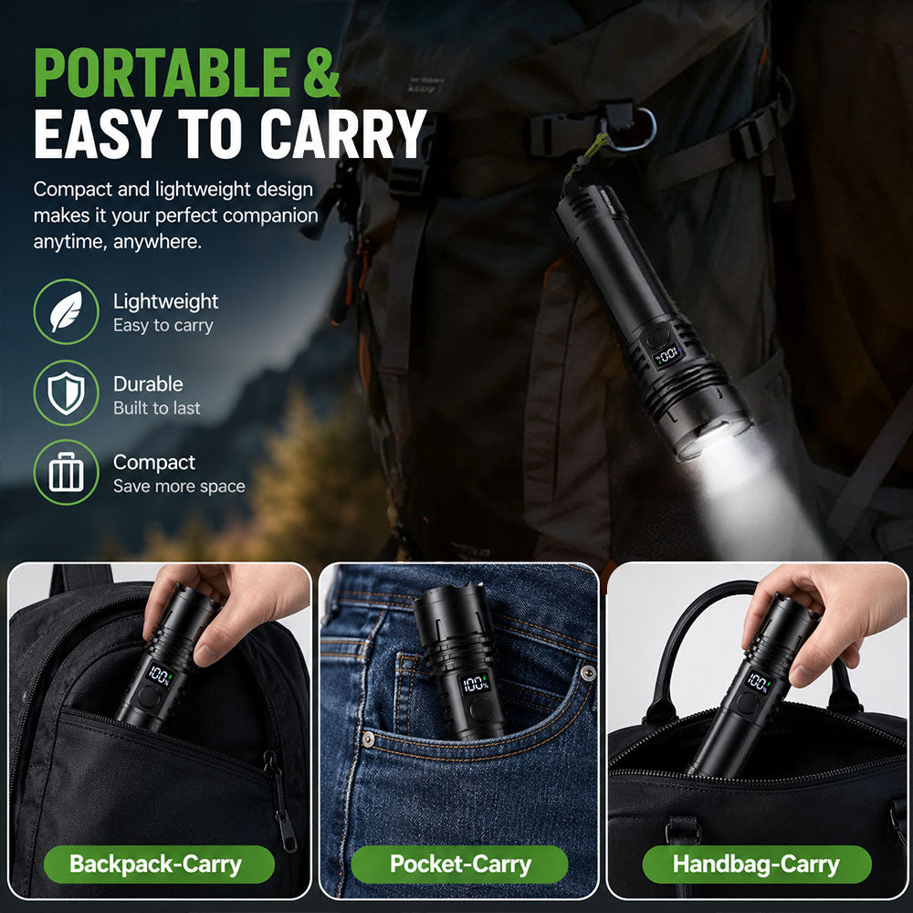 Billhol® Super Bright Ultimate Tactical Survival Flashlight · 2M+ SOLD · 80X Brighter ·120H Runtime